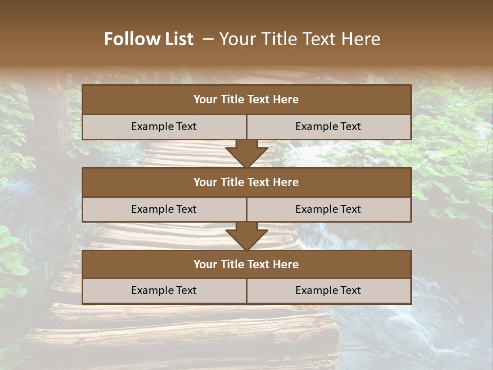 River Blue Leaf PowerPoint Template