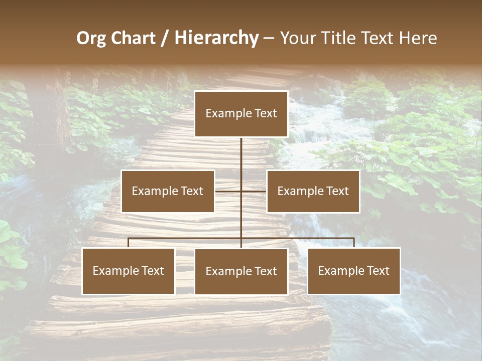 River Blue Leaf PowerPoint Template