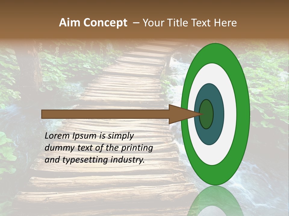 River Blue Leaf PowerPoint Template