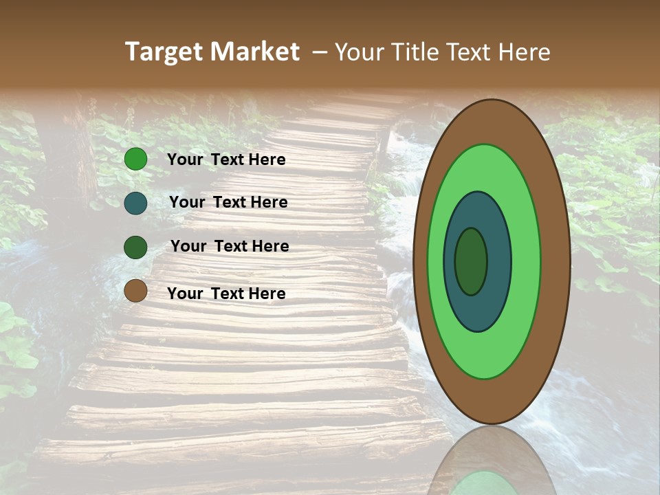 River Blue Leaf PowerPoint Template