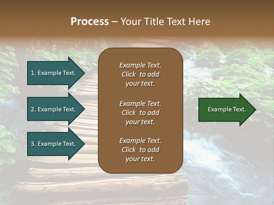River Blue Leaf PowerPoint Template