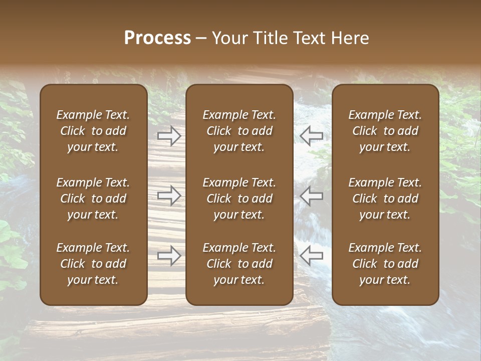 River Blue Leaf PowerPoint Template