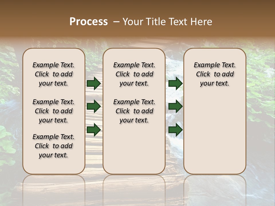 River Blue Leaf PowerPoint Template