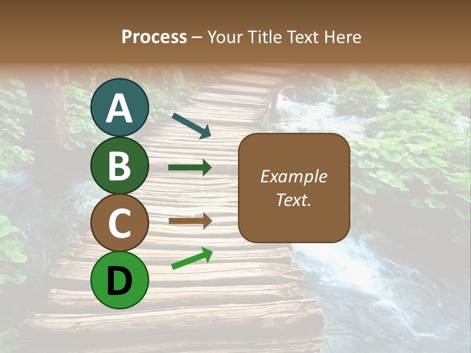 River Blue Leaf PowerPoint Template