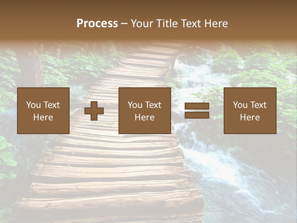 River Blue Leaf PowerPoint Template