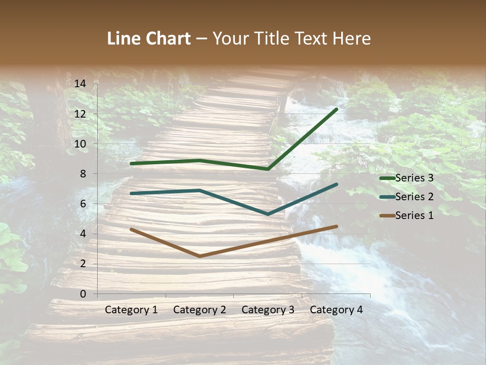 River Blue Leaf PowerPoint Template