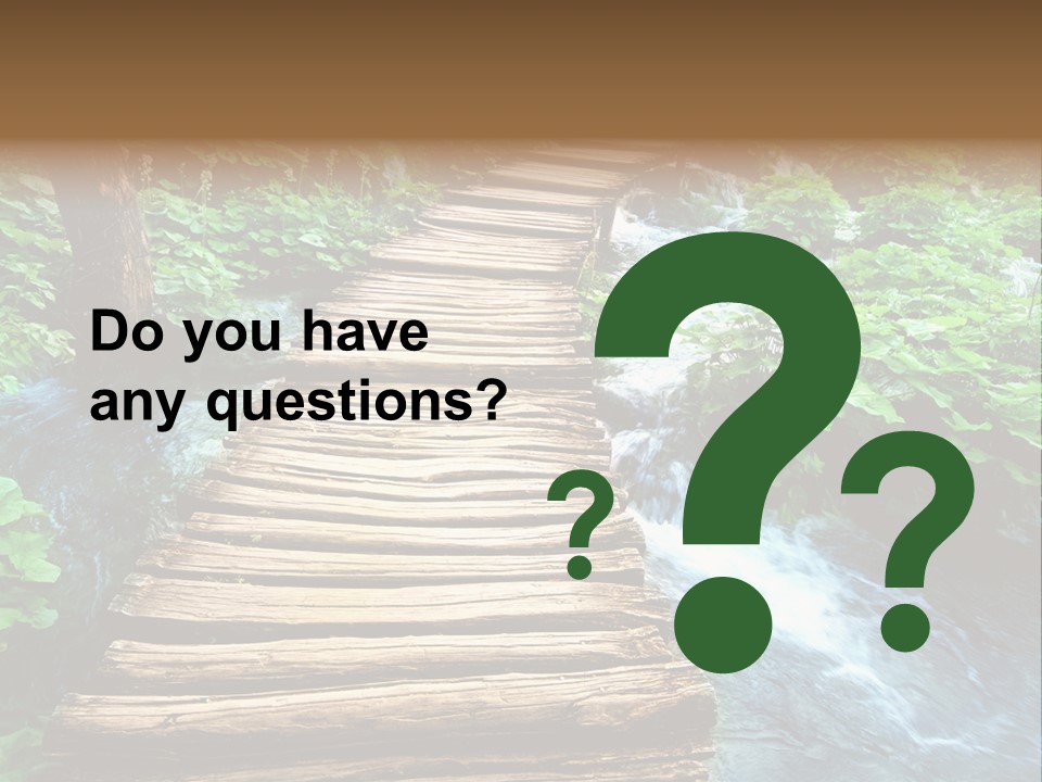 River Blue Leaf PowerPoint Template