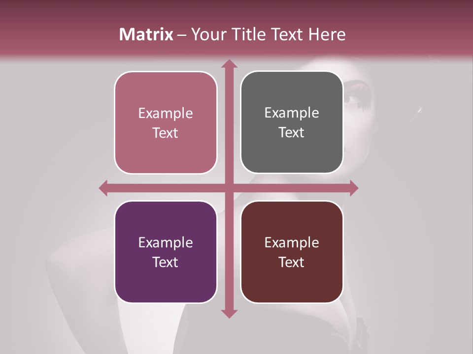 Caucasian Posing Cosmetics PowerPoint Template