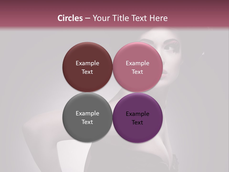 Caucasian Posing Cosmetics PowerPoint Template