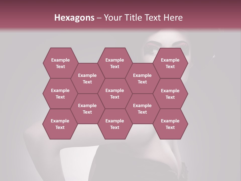 Caucasian Posing Cosmetics PowerPoint Template