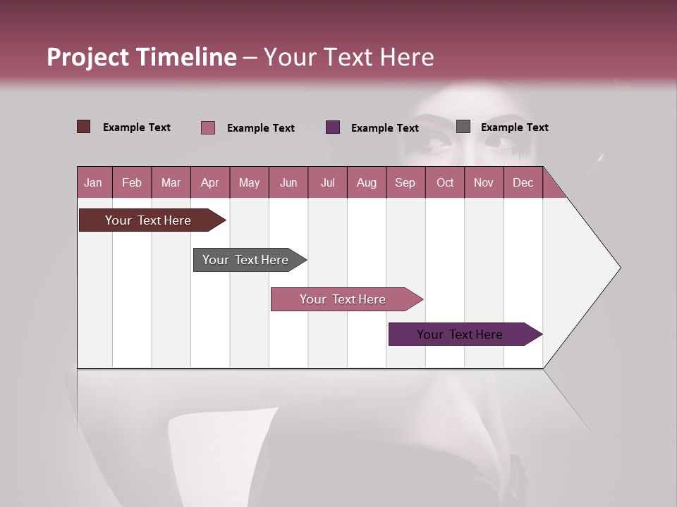 Caucasian Posing Cosmetics PowerPoint Template