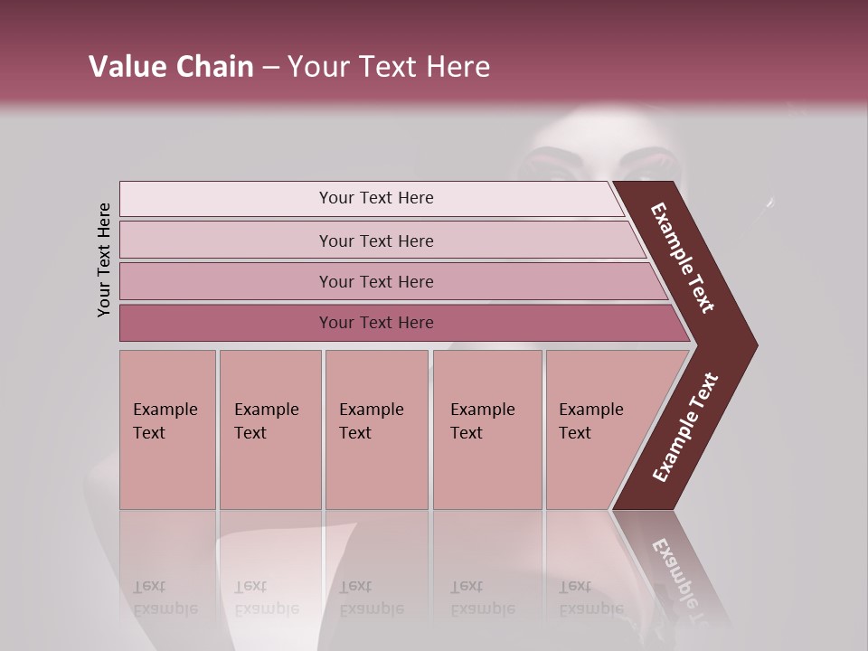 Caucasian Posing Cosmetics PowerPoint Template