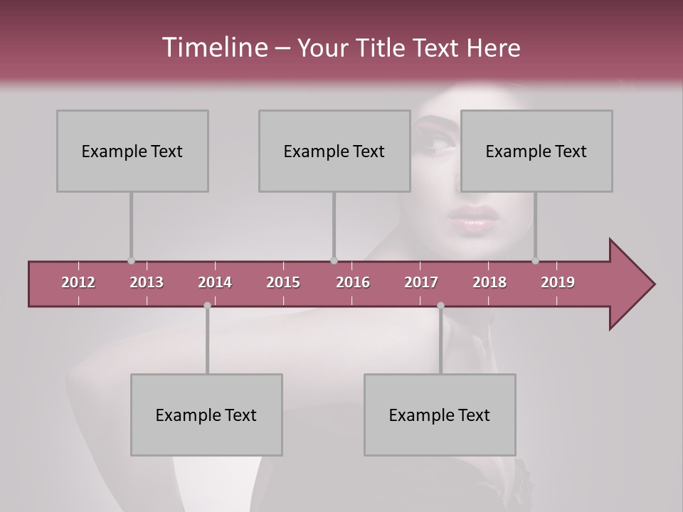 Caucasian Posing Cosmetics PowerPoint Template