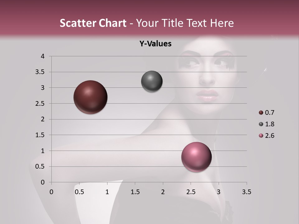 Caucasian Posing Cosmetics PowerPoint Template