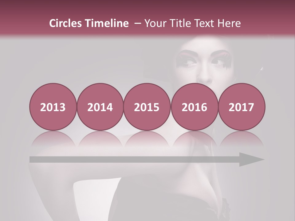 Caucasian Posing Cosmetics PowerPoint Template