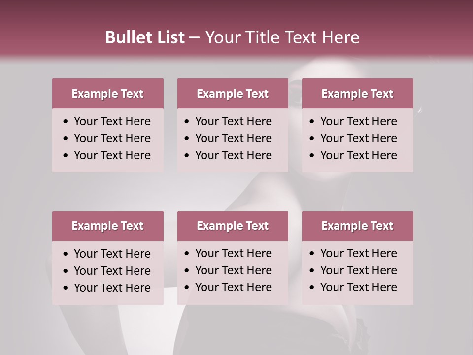 Caucasian Posing Cosmetics PowerPoint Template