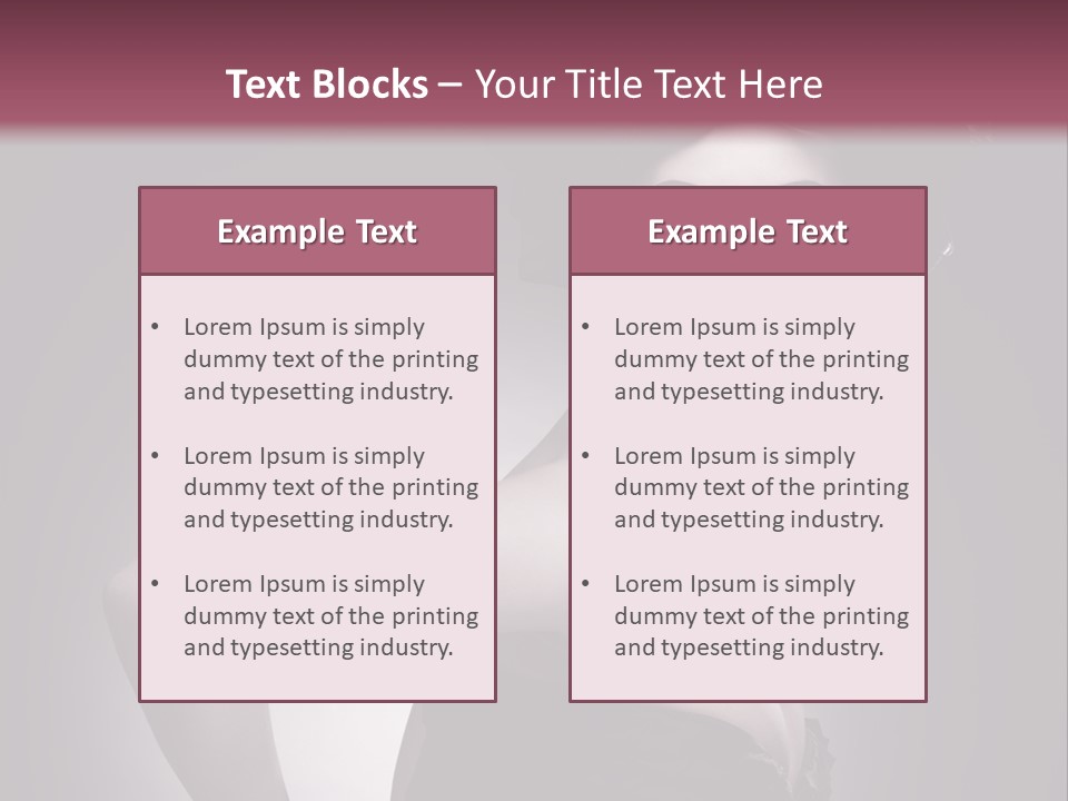 Caucasian Posing Cosmetics PowerPoint Template