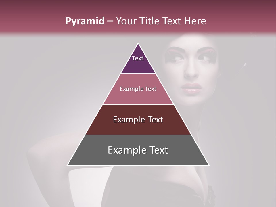 Caucasian Posing Cosmetics PowerPoint Template