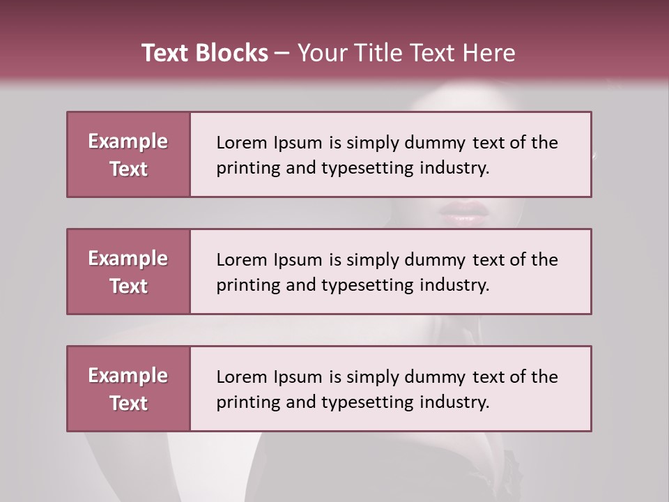 Caucasian Posing Cosmetics PowerPoint Template