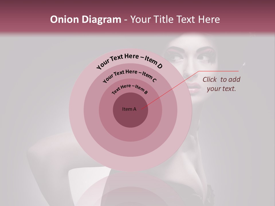 Caucasian Posing Cosmetics PowerPoint Template