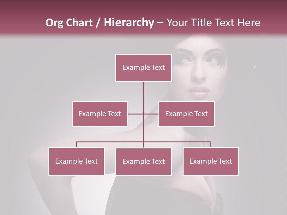 Caucasian Posing Cosmetics PowerPoint Template