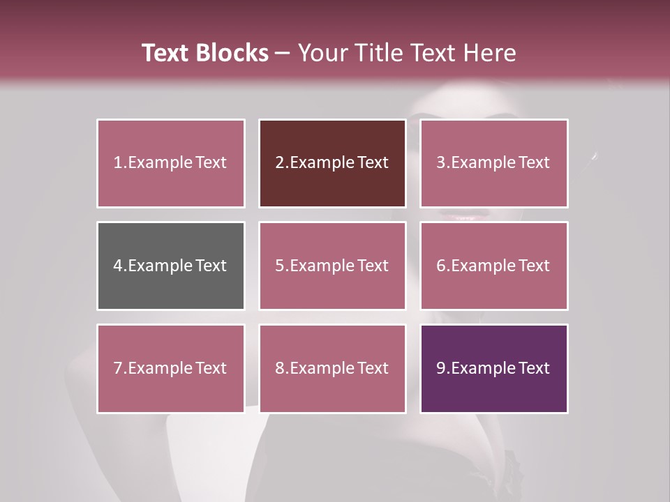 Caucasian Posing Cosmetics PowerPoint Template