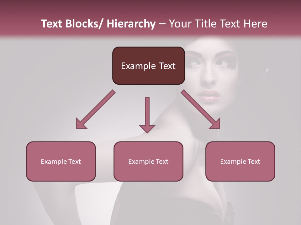 Caucasian Posing Cosmetics PowerPoint Template