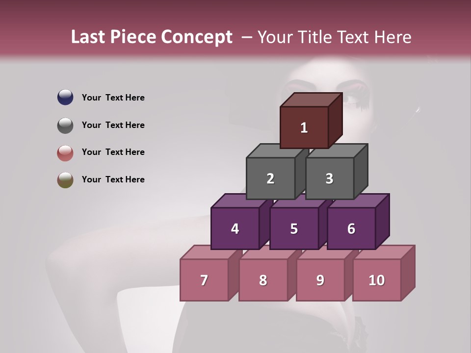 Caucasian Posing Cosmetics PowerPoint Template