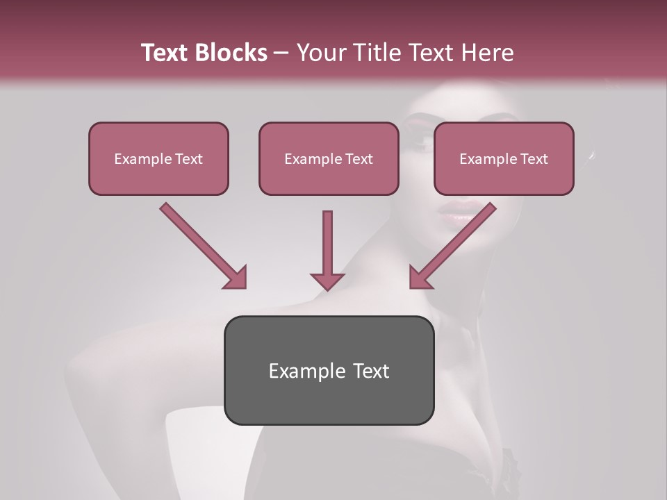 Caucasian Posing Cosmetics PowerPoint Template