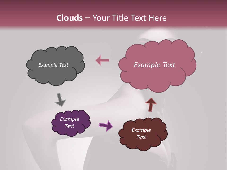 Caucasian Posing Cosmetics PowerPoint Template