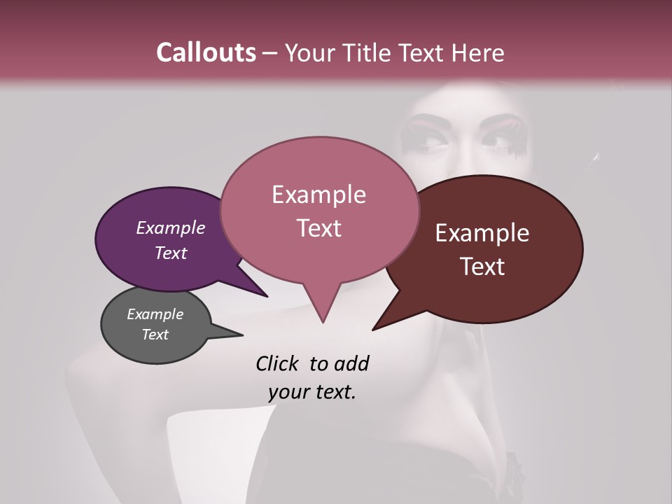 Caucasian Posing Cosmetics PowerPoint Template