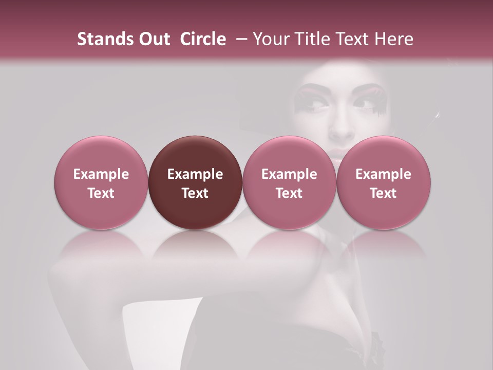 Caucasian Posing Cosmetics PowerPoint Template