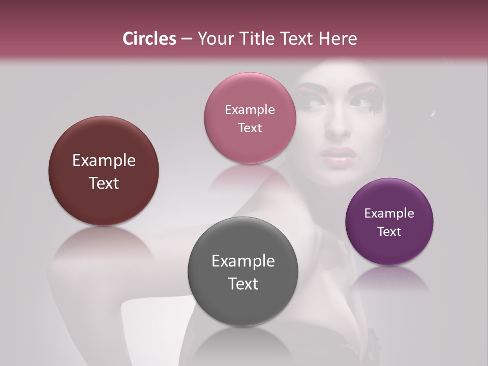 Caucasian Posing Cosmetics PowerPoint Template