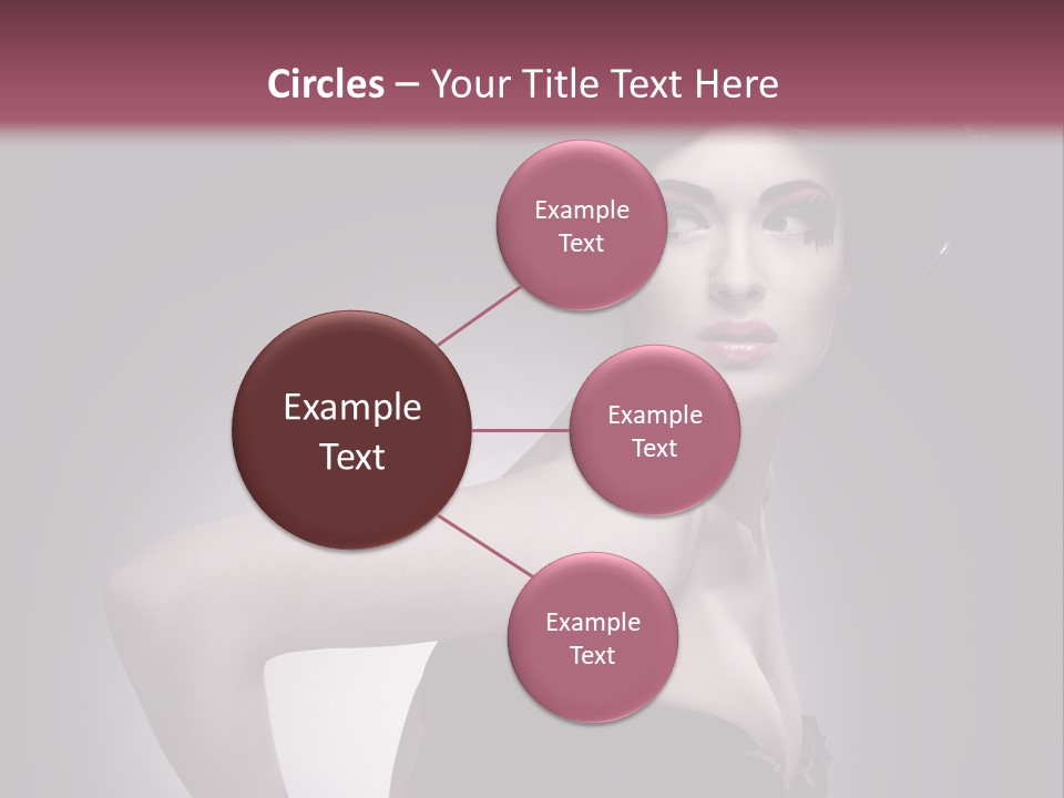 Caucasian Posing Cosmetics PowerPoint Template