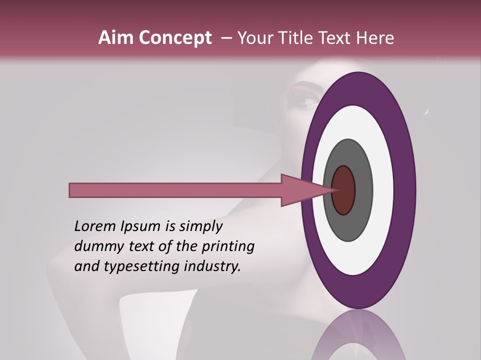 Caucasian Posing Cosmetics PowerPoint Template