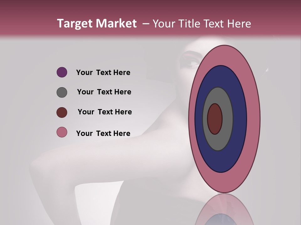 Caucasian Posing Cosmetics PowerPoint Template