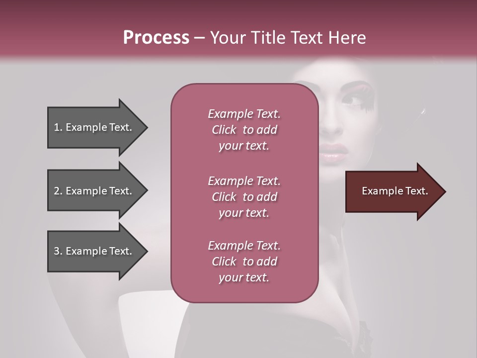 Caucasian Posing Cosmetics PowerPoint Template