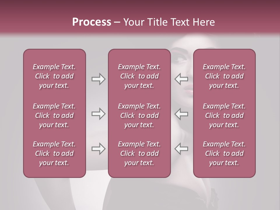 Caucasian Posing Cosmetics PowerPoint Template