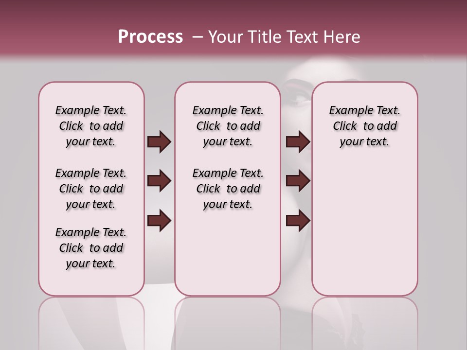 Caucasian Posing Cosmetics PowerPoint Template