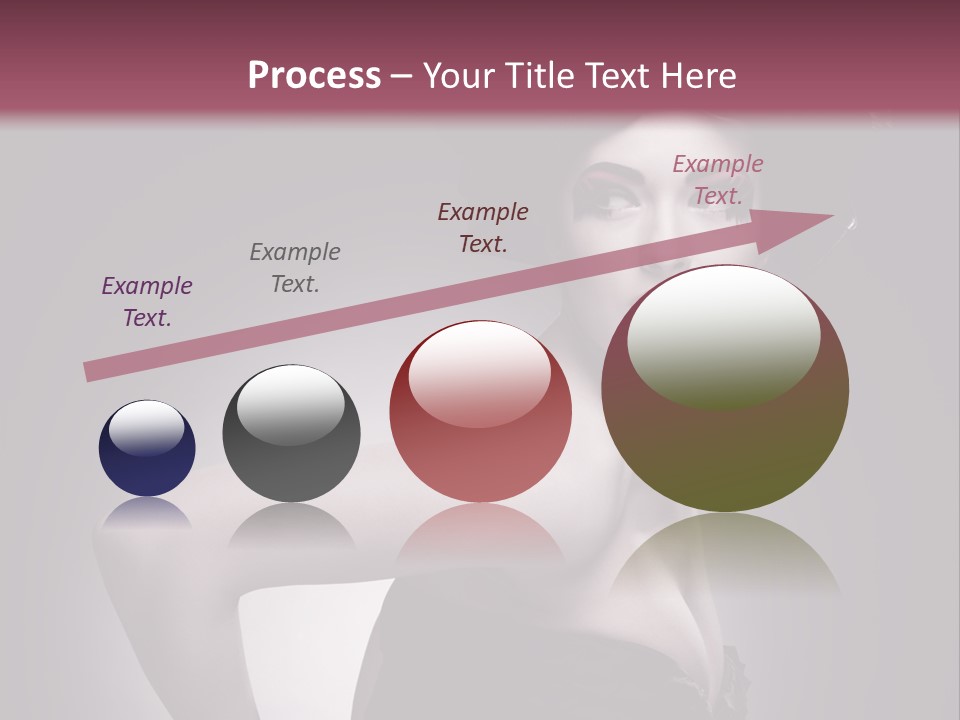 Caucasian Posing Cosmetics PowerPoint Template