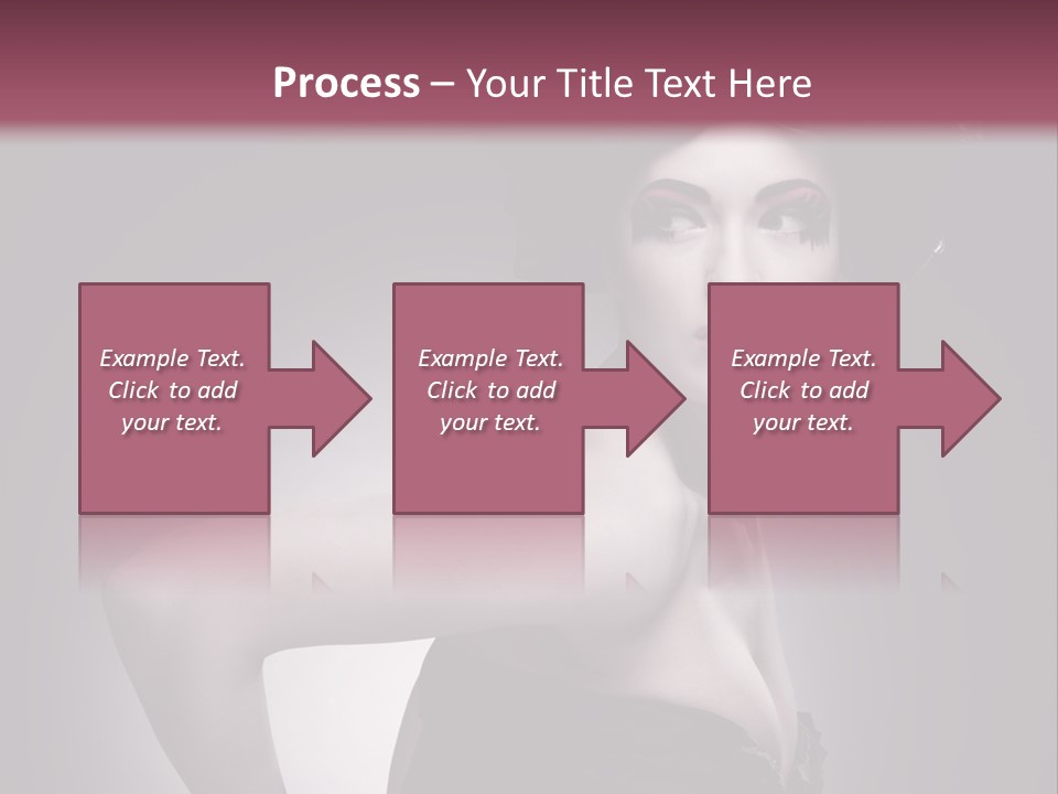 Caucasian Posing Cosmetics PowerPoint Template