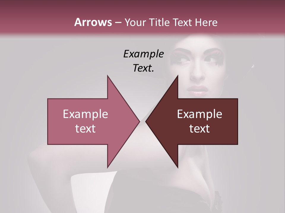 Caucasian Posing Cosmetics PowerPoint Template