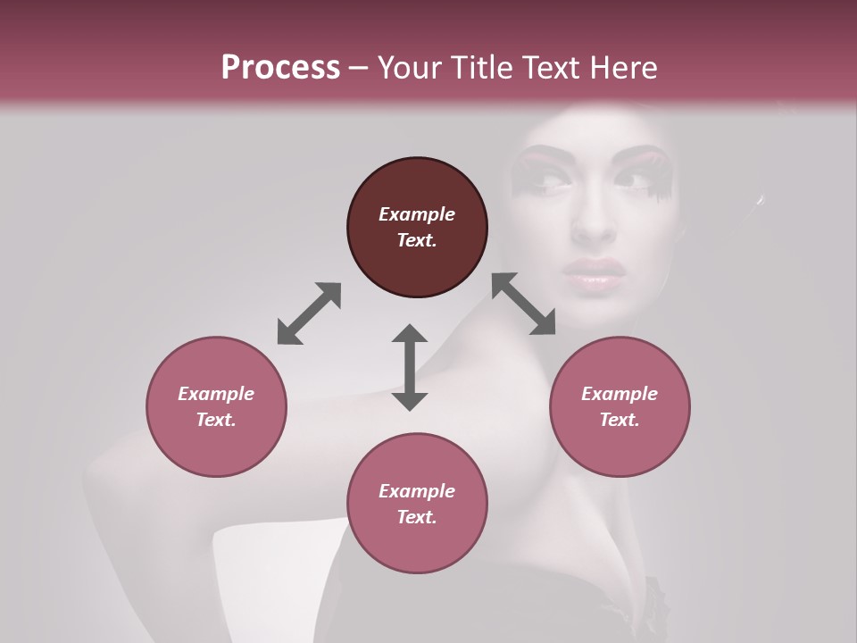 Caucasian Posing Cosmetics PowerPoint Template