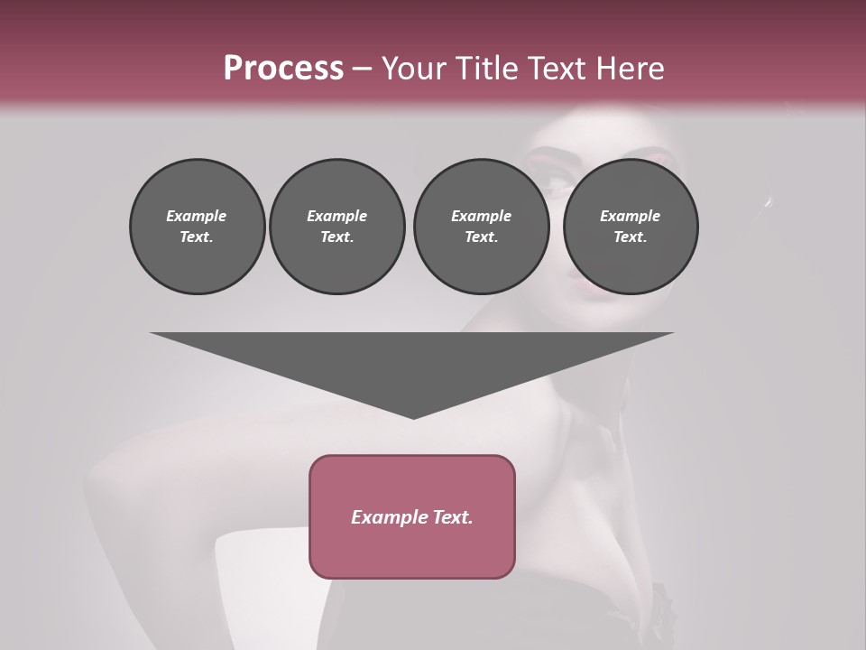 Caucasian Posing Cosmetics PowerPoint Template