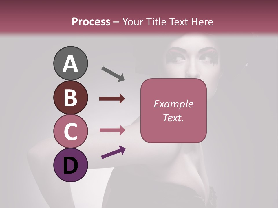 Caucasian Posing Cosmetics PowerPoint Template