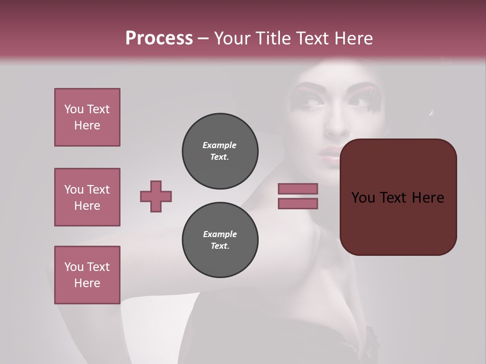 Caucasian Posing Cosmetics PowerPoint Template