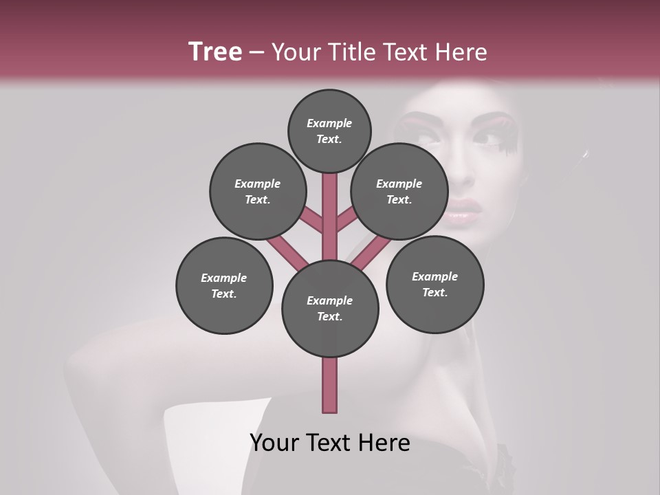 Caucasian Posing Cosmetics PowerPoint Template