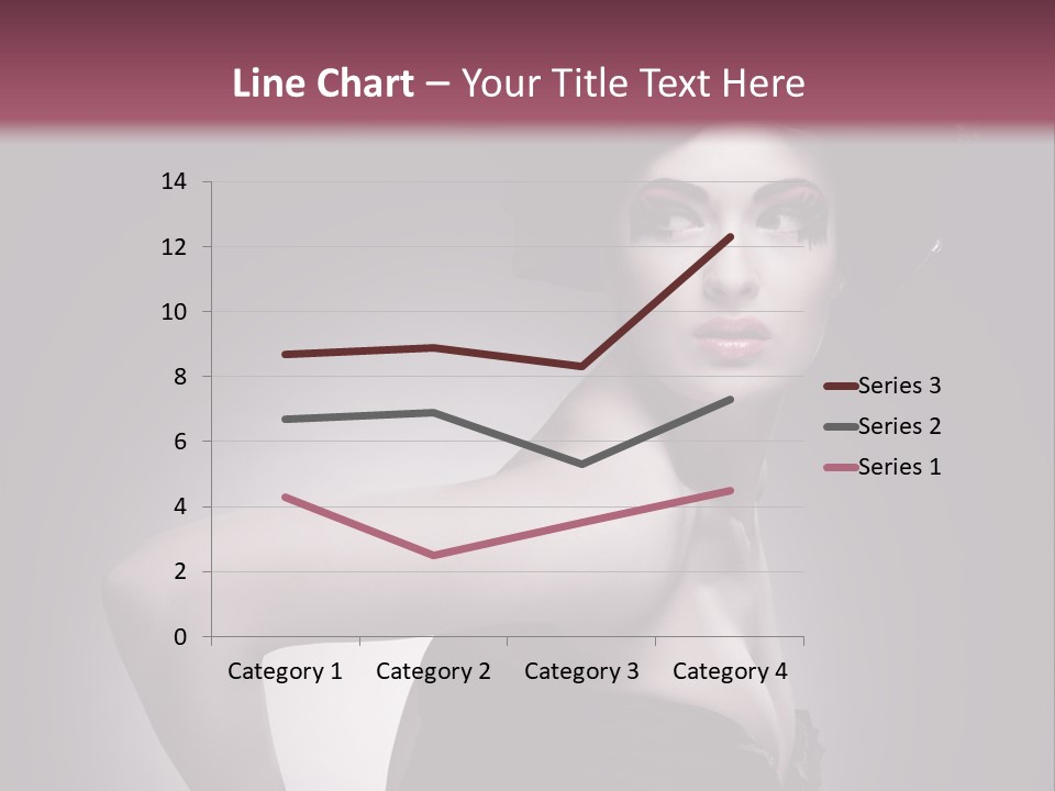 Caucasian Posing Cosmetics PowerPoint Template