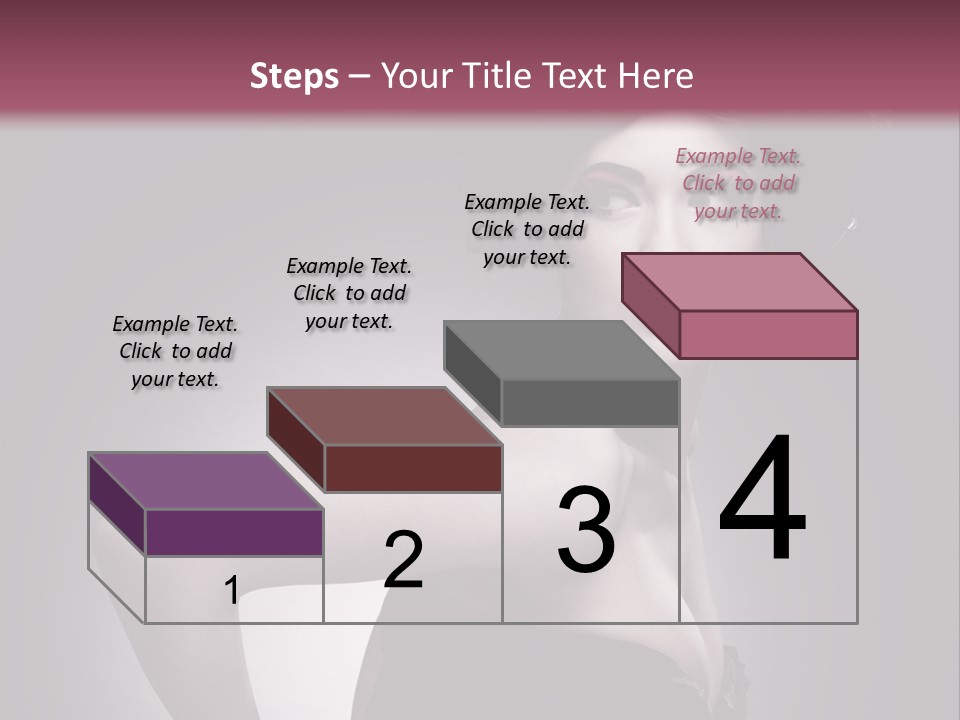 Caucasian Posing Cosmetics PowerPoint Template
