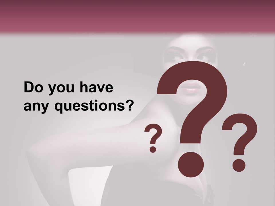 Caucasian Posing Cosmetics PowerPoint Template